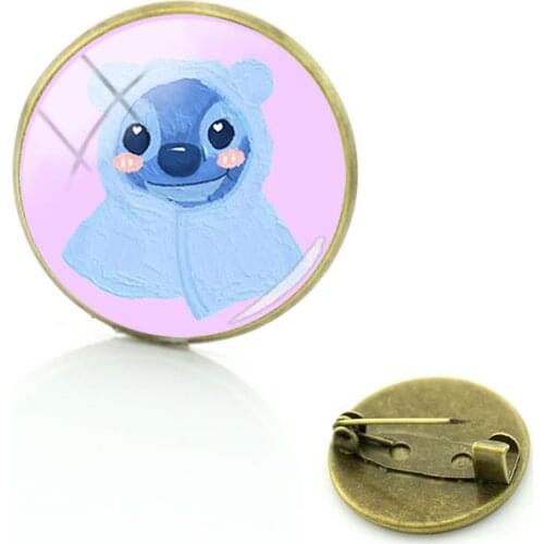 Disney Fashion Brooch 2021 New Style Clothes Hat Accessories Badge Glass Cabochon Brooch Pin Bag Jewelry