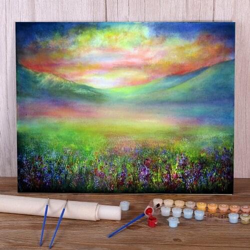 Natural Scenery Der Coloring By Numbers Painting Kit Acrylic Paints 40*50 Picture By Numbers Photo New Design For Wholesale