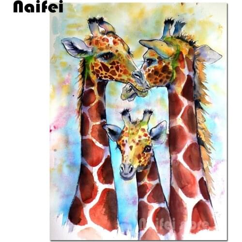 New Home Decor Diamond Painting "giraffe family "Diy Diamond Embroidery Mosaic Picture Rhinestone Handmade Kits,Animal Pattern