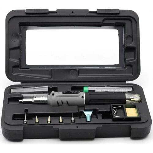 New Soldering Iron Professional 10 in 1 Soldering Iron Set Butane Gas Soldering Iron Set 26Ml Welding Torch Kit Tool