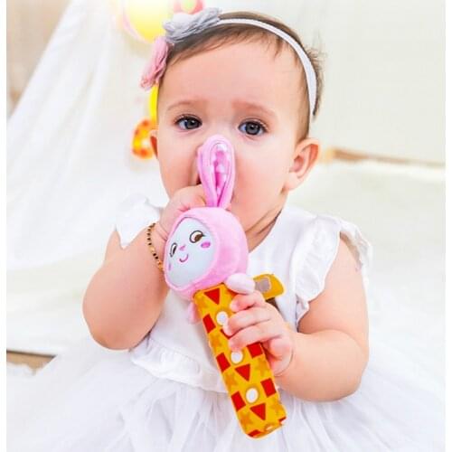 Differnet Kinds Baby Toys Baby Hand Grip Rod Toys, Educational Toys Rattle Animal BB Stick Hand Bell Toy