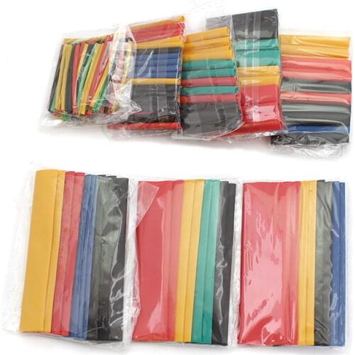 164pcs 2:1 Heat Shrink Tubing Polyethylene insulating sleeve Wire Cable protective sleeve for DIY 8 Sizes 5 Colors