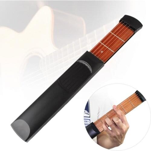 Guitar Finger Trainer Portable Pocket Acoustic Guitar Practice Tool Gadget Chord Trainer 6 String 6 Fret Model for Beginner