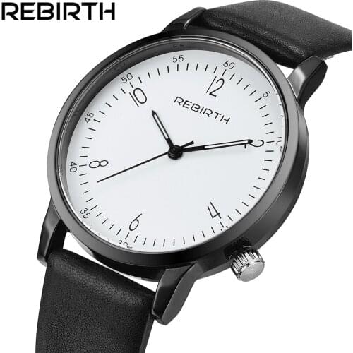 Мужские часы с кожаным ремешком Rebirth China At AliExpress