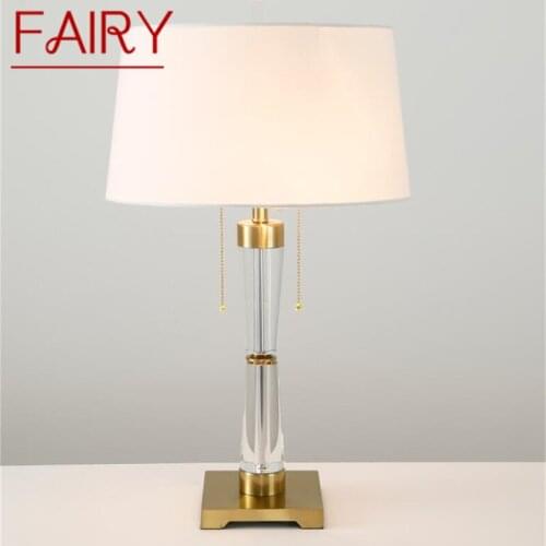 FAIRY Postmodern Crystal Table Lamp Simple LED Decorative Desk Lighting for Home Bedside