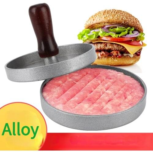 High quality Round Shape Hamburger Press Aluminum Alloy Hamburger Meat Beef Grill Burger Press Kitchen Food Mold