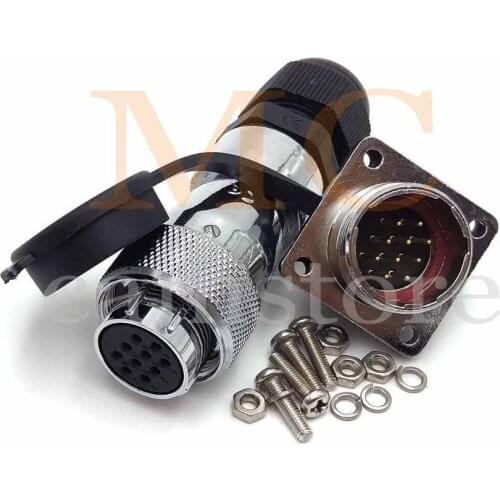 WS20 10pin Panel Mount High Voltage Power Cord Connector, Aviation Circular Industrial Plug socket, automotive partition welding