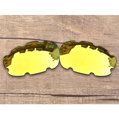 Vonxyz 24K Mirror Polarized Replacement Lenses for-Oakley Split Jacket Vented Frame
