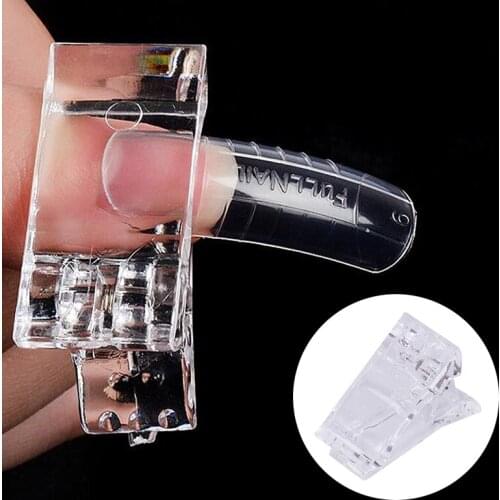 Shellhard 10pcs Nail Tips Clip Plastic Finger Builder Gel Quick Building Nail Art Extension Tool For Clip