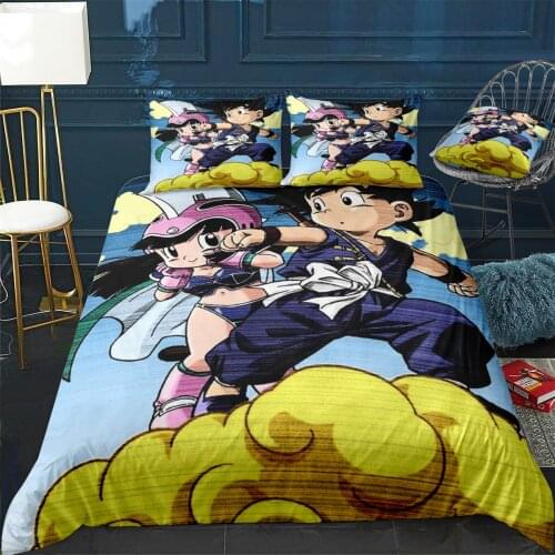 GOKU AND CHI CHI KID Duvet Cover Comfortable Quilt Home Decora Design Universal Bedding Set Bedclothes+Pillowcase 3pcs