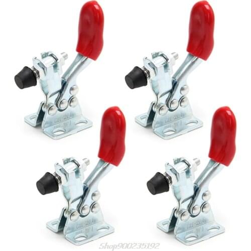 4Pcs Metal Horizontal Quick Release Hand Tool Toggle Clamp For Fixing Workpiece