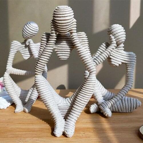 Meditators Abstract Sculpture Character Decoration Creative Home Ornament Drawing Room Office Sandstone Decor Resin gift statue