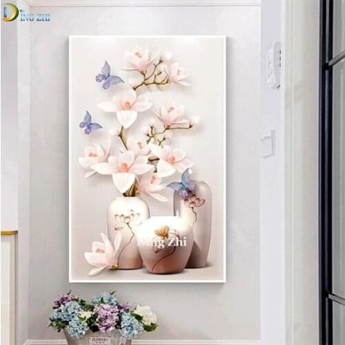 Still Life Diamond Painting Flower Vase 5D Diy Cross Stitch Diamond Embroidery Full Square/Round Drill Mosaic Gift Home Decor