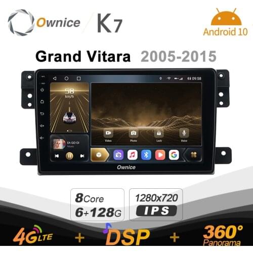 Ownice K7 Android 10.0 Car Multimedia Radio for Suzuki Grand Vitara 2005 - 2015 GPS Video player 6G+128G Coaxial HDMI 4G LTE