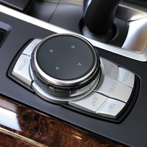 Car Multimedia Knob & Buttons Covers iDrive Stickers DIY Decoration Accessories for BMW 1 2 3 5 7 Series X1 X3 X5 X6