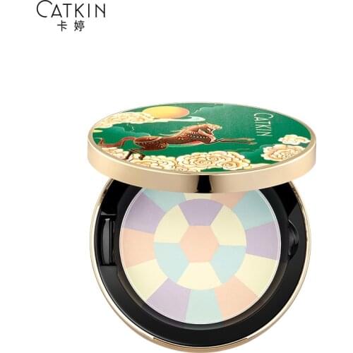Catkin four color powder foundation loose powder long-lasting oil control concealer makeup for women to brighten skin tone solto