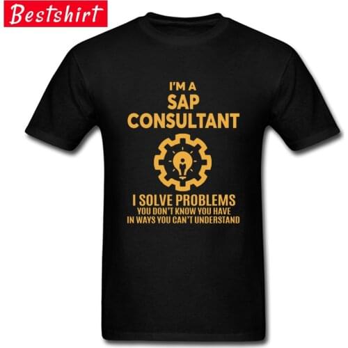 Creative Design T Shirt For Men SAP CONSULTANT Letter Quotes Headline Men Tshirts Fathers Day Popular Cotton Tops Tees New