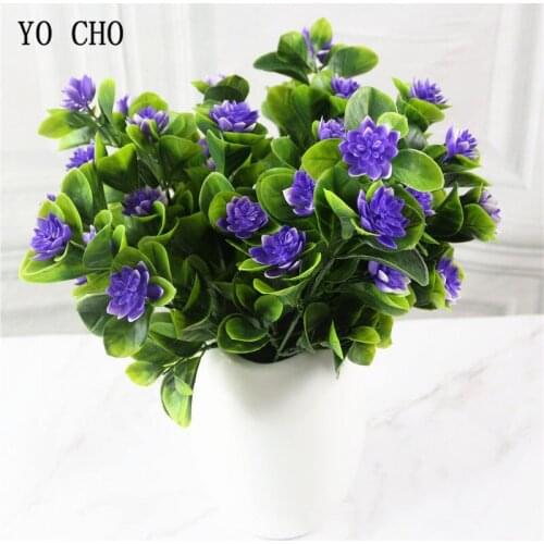 Artificial Flowers 5Forks Lotus Flower Wedding Home Decor Green Plant Potted Engineering Decoration Plastic Magnolia Fake Flower