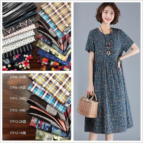 Rayon 30 small twill printed fabric ragged Plaid pajamas fabric