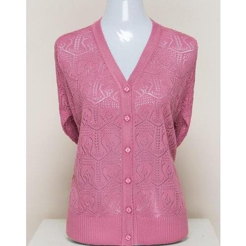 Spring Autumn Middle-aged Women Clothing Fashion Cardigan Long Sleeve V-Neck Single Breasted Short Knitted Sweaters Outwear Y616