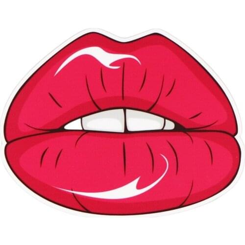 Beautiful Sexy Rose Red Lips Vinyl Decal Car Motorcycle Accessories Waterproof Sunscreen Scratch-Proof Car Sticker PVC13*10cm