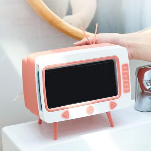 Creative TV Shape Tissue Box Storage Cute Household Multifunctional Paper Holder Tissue Box Storage
