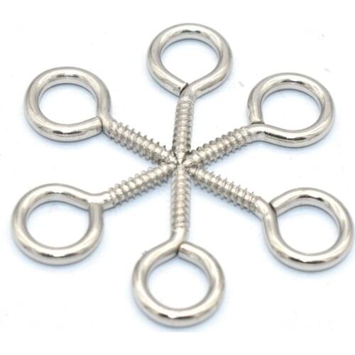 Small Iron Eye screw Bails Screw Eye eye hook Clasps Hook Eyelets Eye Hook Pins eye bail pegs for jewelry making DIY 22mm 50/100