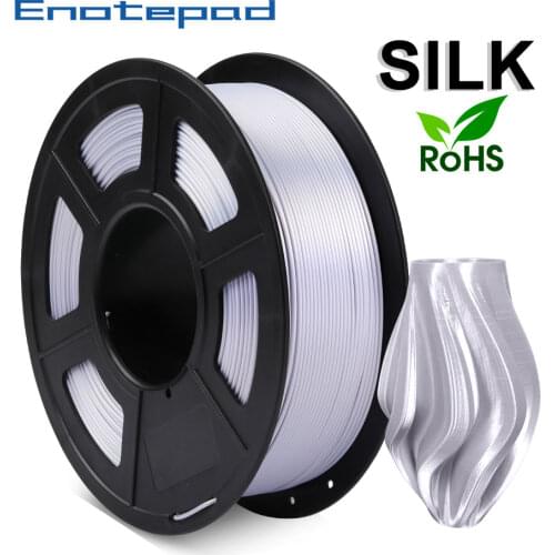Enotepad SILK Filament 3D printer Filament 1kg/2.2lbs Tolerance +/-0.02mm 1.75mm 100% no bubble With Vacuum bag packing