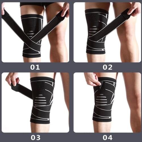 Low MOQ Factory Price Compression Support Knee Sleeve Copper Recovery Polyester Brace For Running Sports And Fitness