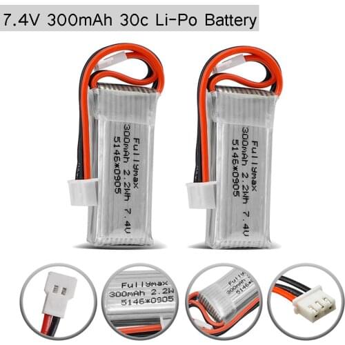 RC 7.4V 300Mah 30C 2S Li-Po Battery For Wltoys F959 Rc Airplane Spare Parts for Xk Dhc-2 A600 A800 A430 7.4v lipo battery