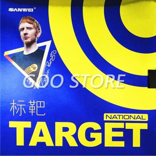 SANWEI TARGET National Table Tennis Rubber Control Loop with Blue Sponge Pimples in SANWEI Ping Pong Rubber