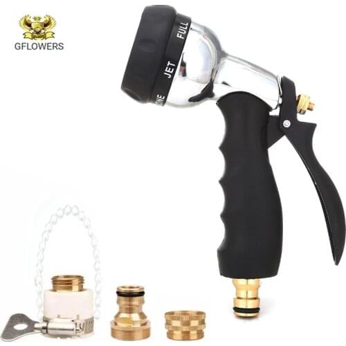 Garden High Pressure Car Wash Water Gun Household Garden Multifunctional Eight-section Zinc Alloy Water Gun