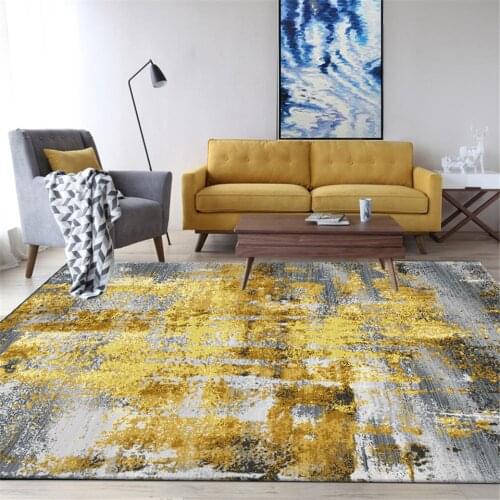 Modern Gold Gray Abstract Carpet Living Room Nordic Style Coffee Table Rug Floor Rug Bedroom Bedside Mat Kitchen Rug Hallway Mat