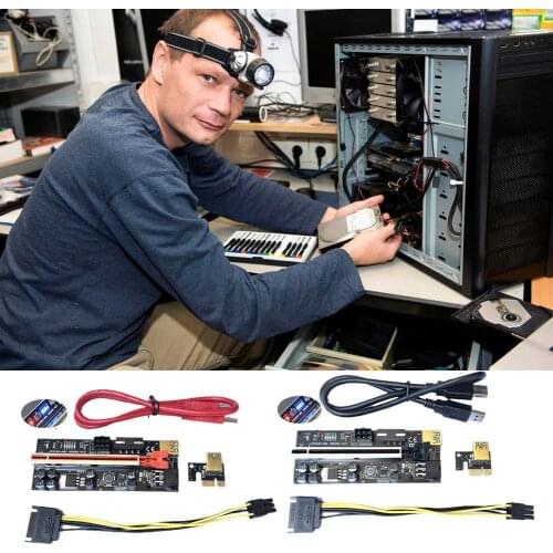 New PCI-E Graphics Card Extension Cable USB3.0 High-speed Graphics Adapter Card 1X To 16X VER009C-Plus