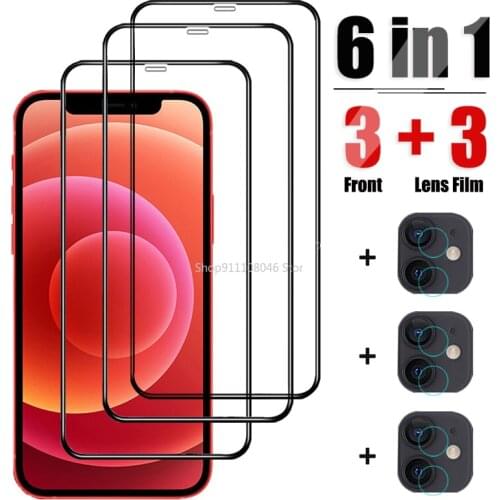 Tempered Glass For iPhone XS Max XR X 11 Pro 12 Mini Camera Protective Glas For iPhone SE 2020 6 7 8 Plus Screen Protector Film