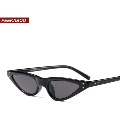 Peekaboo small sunglasses women cat eye vintage black leopard red stylish cat eye sun glasses female 2018 uv400 Christmas Gift