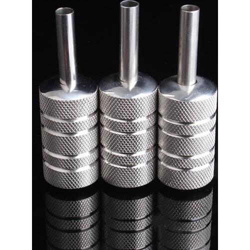 Professional 1PCS 304 Stainless Steel Handle Tattoo Grip Tattoo Gun Supplies Body Art Tools Silver