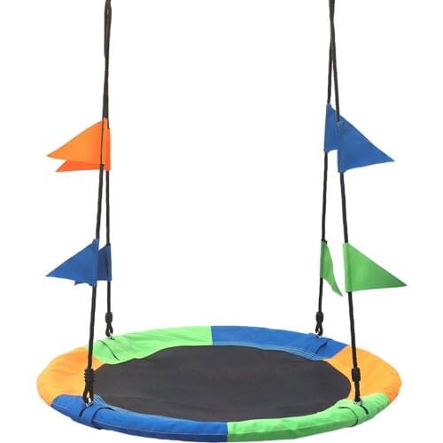 100CM Flying Saucer Tree Swing Set Oxford Durable 660lb Kids & Adult Outdoor Toys For Children L5