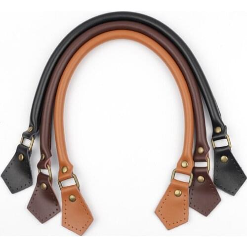 2 Pcs Bag Accessories Pentagonal Genuine Leather Straps Replacement Handles For Handbag DIY Single Shoulder Bag Belt Accessories