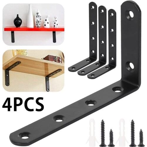 4PCS Triangle Angle Bracket Durable Bearing Wall Mounted Bench Table Shelf Bracket Furniture Hardware Shelf Brackets