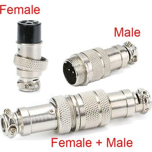 GX16 Aviation Plug Socket 2/3/4/5/6/7/8 Pin 16mm Male/Female/Set Wire Panel Circular Connector Copper Alloy Inline Cable Jointer