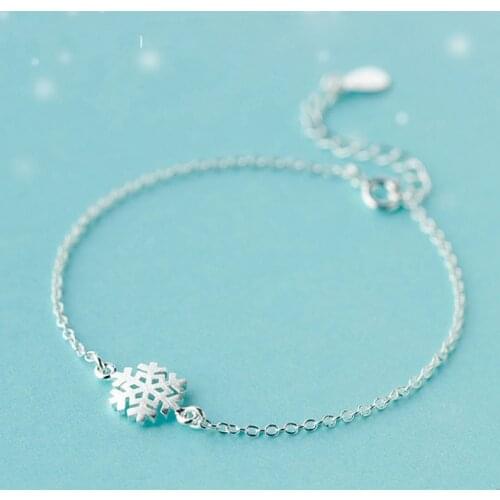 La Monada Hot Sales 925 Sterling Silver Snowflake Lovely Infinity Charm Bracelets Bangles For Womens Girls Fashion Jewelry Gift