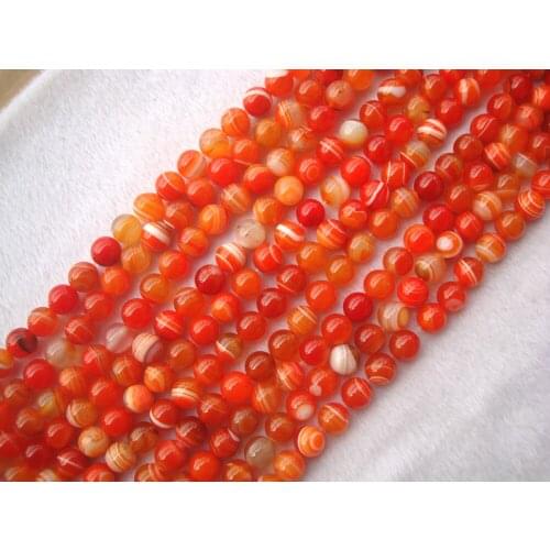 Natural Orange Botswana Agate Round Shape 10mm Loose Beads For Jewelry Making DIY Bracelet Necklace Earrings