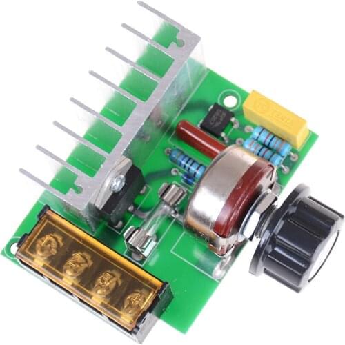 One Piece Voltage Regulator Voltage Speed Controller AC 220V 4000W SCR Dimmer