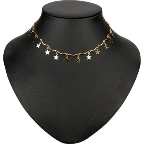 Stars Chain Choker Women Fashion jewelry Elegance Accessories Necklace Party Prom Pendant Necklaces Collier Gift