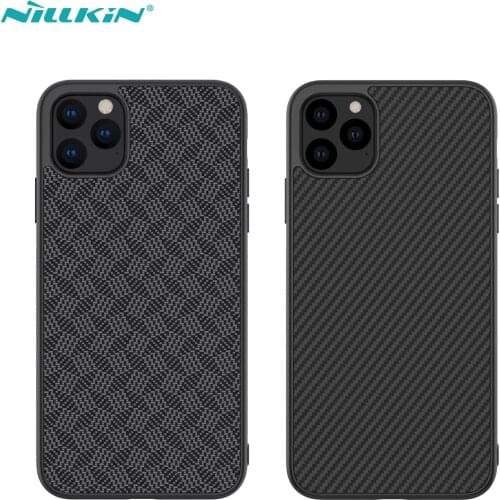 Nillkin synthetic fiber case for iphone 11 Pro Max Carbon Fiber PP Shield Back Cover Case for iphone 11 Pro 5.8 6.5 inch