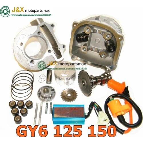 GY6 150cc SCOOTER PARTS 4 stroke bicycle engine kit 157QMJ Engine Cylinder Kit / Cylinder Head 157QMJ GY6 150cc