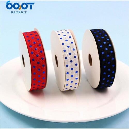 10yards 5/8'' Dot bronzing Ribbon Elastic Foldover Elastics Stretch Hair Ties Headbands for Baby Girls Hair Bow E-20514-1037