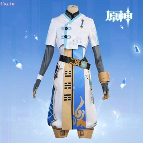 Game Genshin Impact Chongyun Cosplay Costume Fashion Handsome Combat Uniform Full Set Role Play Clothing XS-XL The High Quality