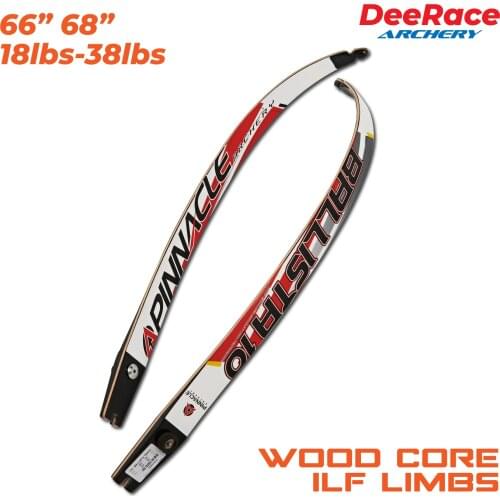 ILF Limbs 66" 68" 20lbs-32lbs Target Recurve Bow Wood Core Fiber Glass Olympic Bow Limbs ballista10 for Beginner Archer Training